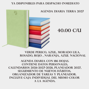 agenda terra agenda / agendas diaria terra 2027