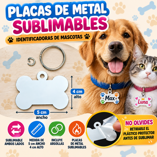 Identificador de mascota forma hueso